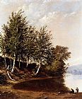 Alfred Thompson Bricher Figures in a Landscape painting
